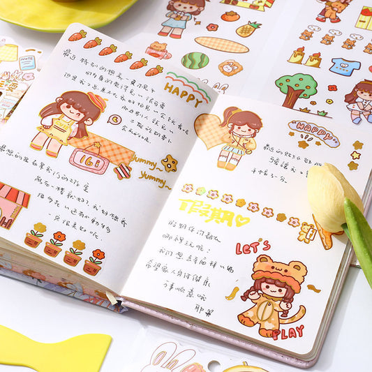 Decorative stickers made from transparent PET craft materials.