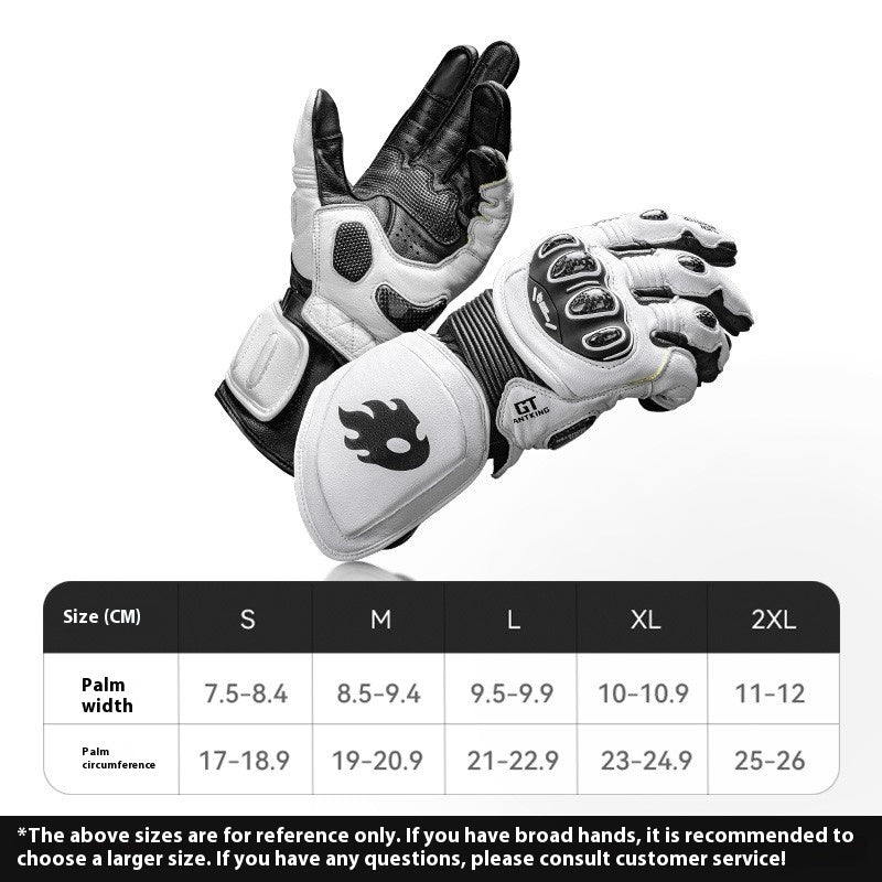 Glove Motorcycle Track Carbon Fiber Long
