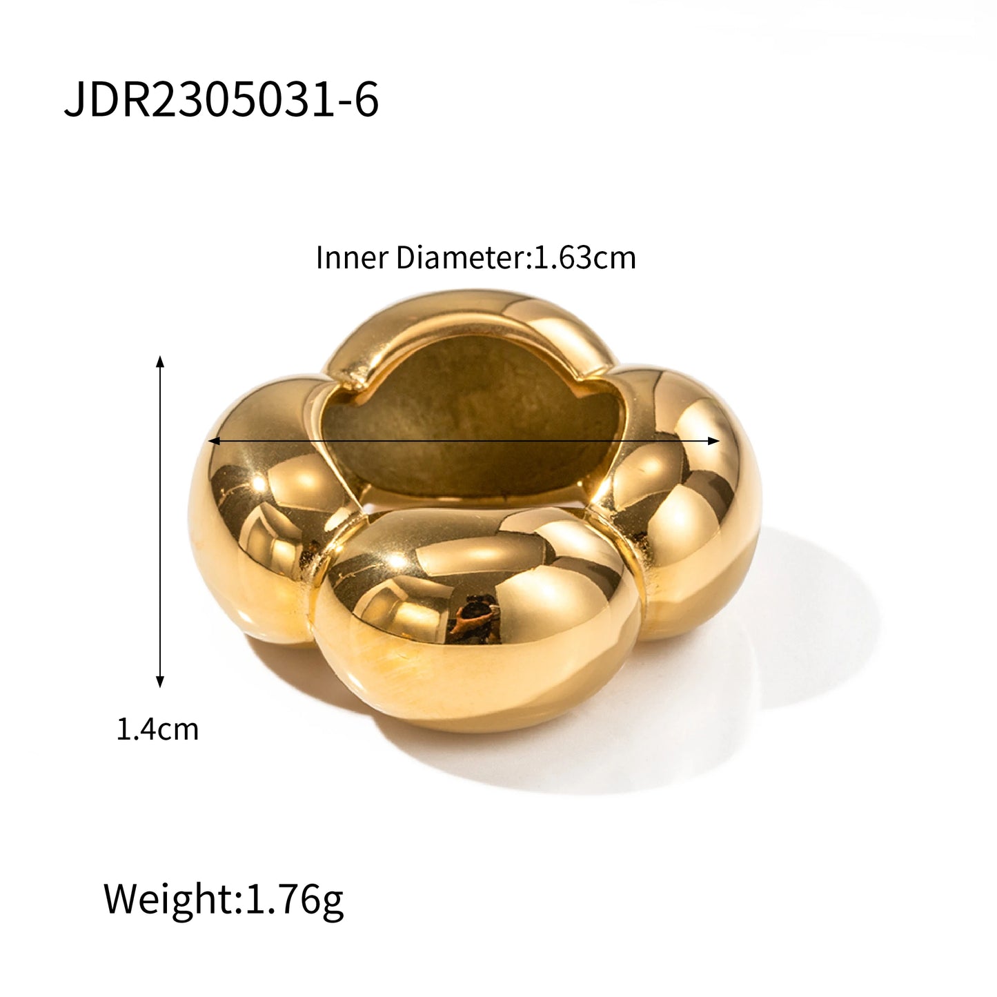 Uworld Fashion Imitation Pearl Stainless Steel Gold Color Ring for Women Engagement Party Gift Temperament Jewelry 2024