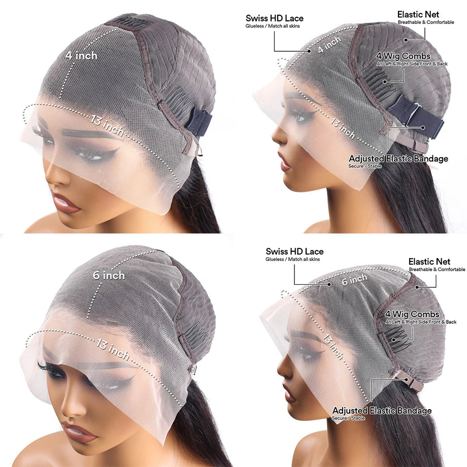 200 High Density Water Wave P4/27 Highlight 13x4 13x6 HD Lace Frontal Deep Wave Wig Brazilian 100% Colored Curly Human Hair Wigs