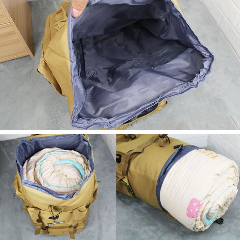 70L Tactical Camping Bag Backpack Mountaineering For Men Travel Outdoor Sport Molle Rucksack Hunting Shoulder Luggage Large Bag
