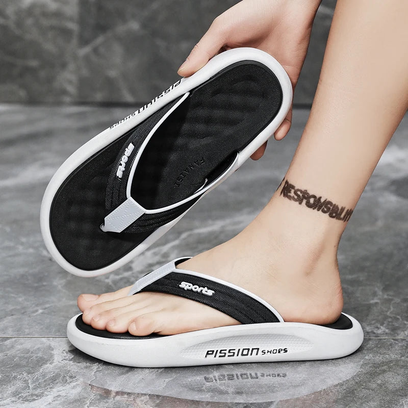 Outdoor Anti-skid Lightweight Mens Flip Flop Summer Casual Men’s Beach Shoes Classic Style Trendy Cozy Holiday Sandals for Man