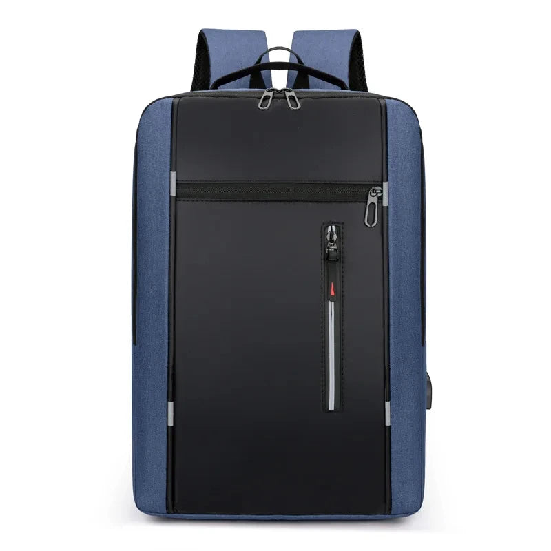 Men's Waterproof Oxford Laptop Backpack 15.6 Inch with USB Charging Port High Capacity Business Travel School Bag