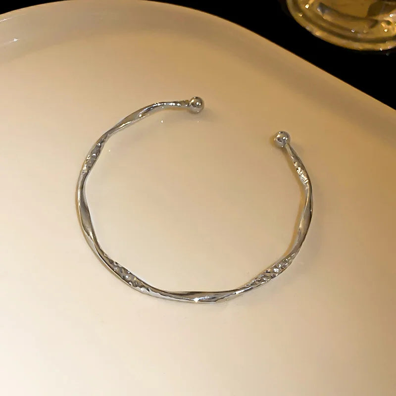 Stainless Steel Gold Color Bamboo Joint Bangles 2023 Trend Bracelet for Women Men Romantic Party Gift Fashion Jewelry