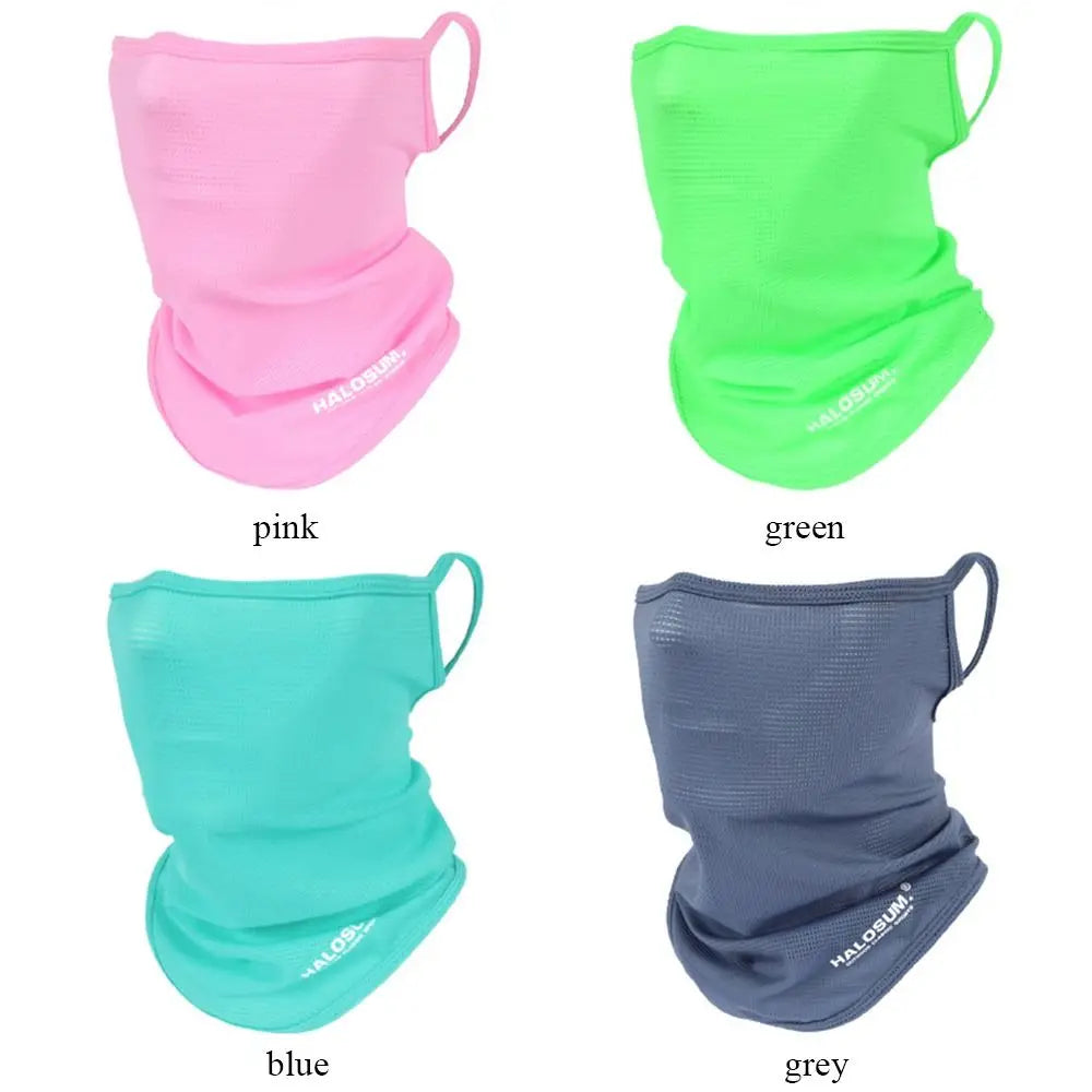 Summer Ice Silk Sun Protection Bike Mask Full Face Mask Balaclava Breathable Sun UV Protection Outdoor Sport Cycling Men Women