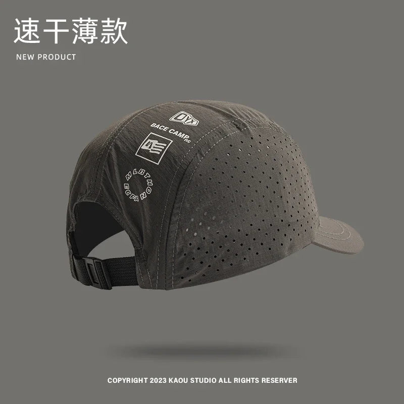 Summer 5 panel Baseball Caps for Men and Women Outdoor Camping cap Sun Protection Quick-drying Running Hat Breathable Golf Hat