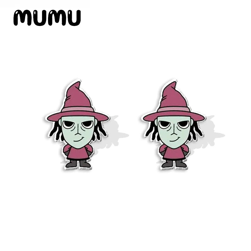 2024 New Nightmare Before Christmas Stud Earring Halloween Epoxy Jewelry Resin Acrylic Earrings Handmade Gifts Girl