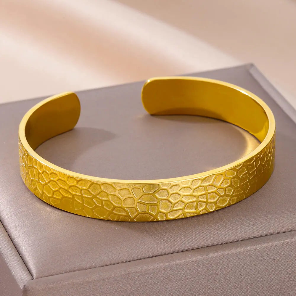 Stainless Steel Bangles Bracelets for women Trendy Aesthetic Opening Bangles Jewelry Wedding Gift pulseras mujer bijoux