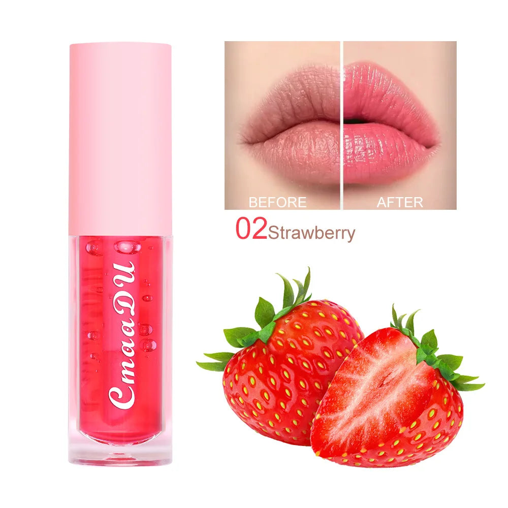 1 Pcs Hydrating Berry-Infused Lip Gloss - Moisturizing, Long-Lasting Nourishing Lip Oil for All Skin Types, Waterproof Lip Gloss