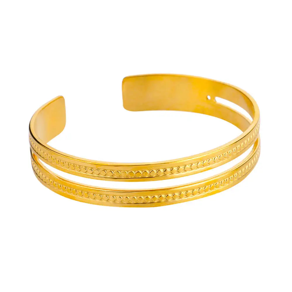 Stainless Steel Bangles Bracelets for women Trendy Aesthetic Opening Bangles Jewelry Wedding Gift pulseras mujer bijoux
