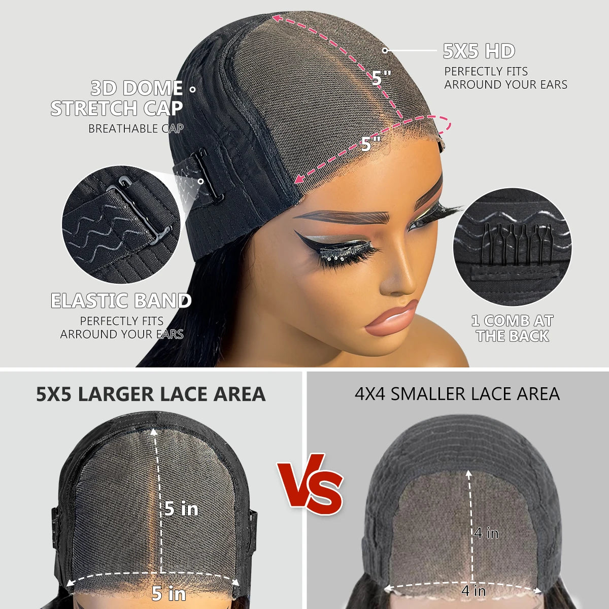 Glueless Wigs Human Hair Pre Plucked Pre Cut P1b/30 Straight Bob Wig Human Hair 5x5 Hd Lace Closure Wigs With Natural Hairline