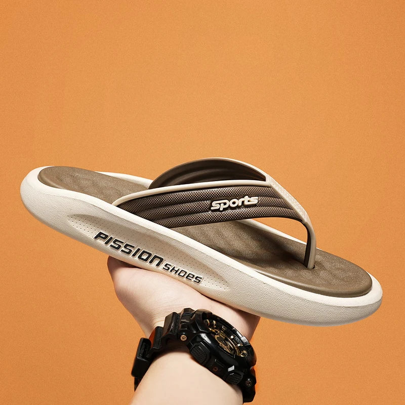 Outdoor Anti-skid Lightweight Mens Flip Flop Summer Casual Men’s Beach Shoes Classic Style Trendy Cozy Holiday Sandals for Man