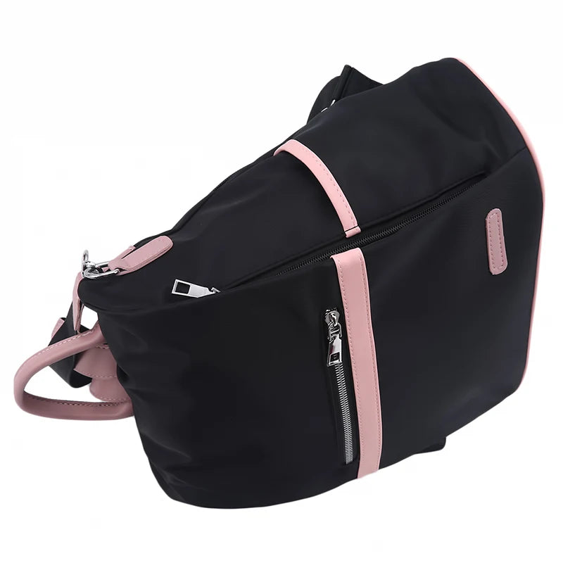 2024 Casual Oxford Backpack Women Black Waterproof Nylon School Bags For Teenage Girls High Quality Fashion Travel Tote Packbag