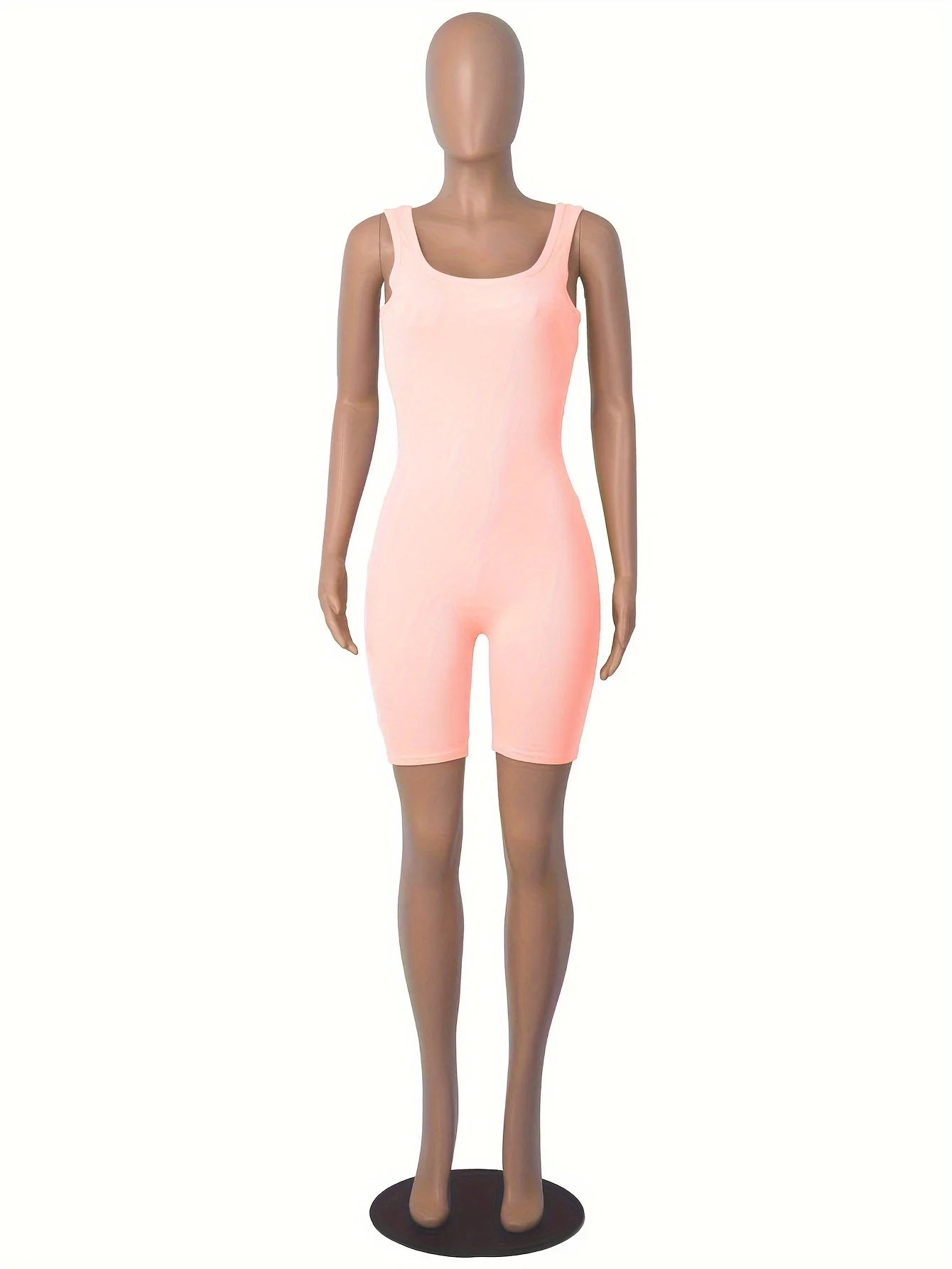 Women knitting solid sleeveless Bodycon romper playsuit ladies Skinny jumpsuit