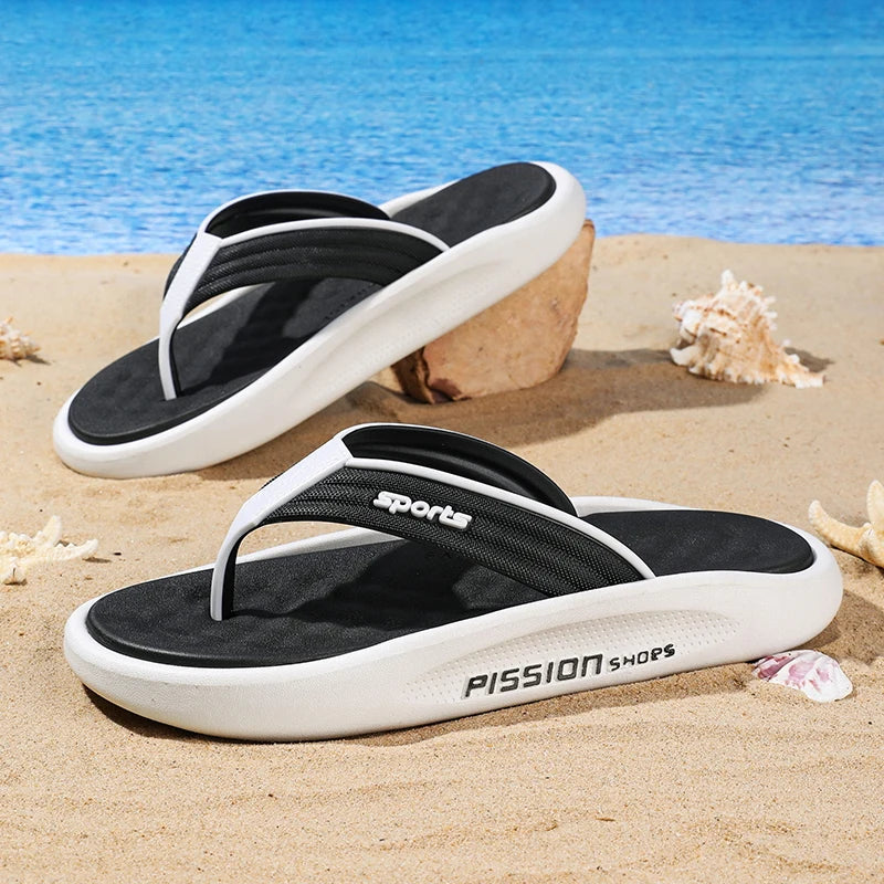 Outdoor Anti-skid Lightweight Mens Flip Flop Summer Casual Men’s Beach Shoes Classic Style Trendy Cozy Holiday Sandals for Man
