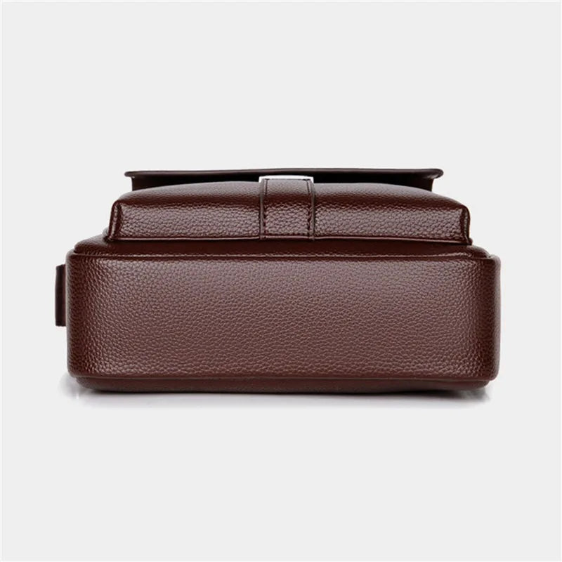 Men's Genuine Leather Crossbody Shoulder Bags High quality Tote Fashion Business Man Messenger Bag Leather Bags fanny pack