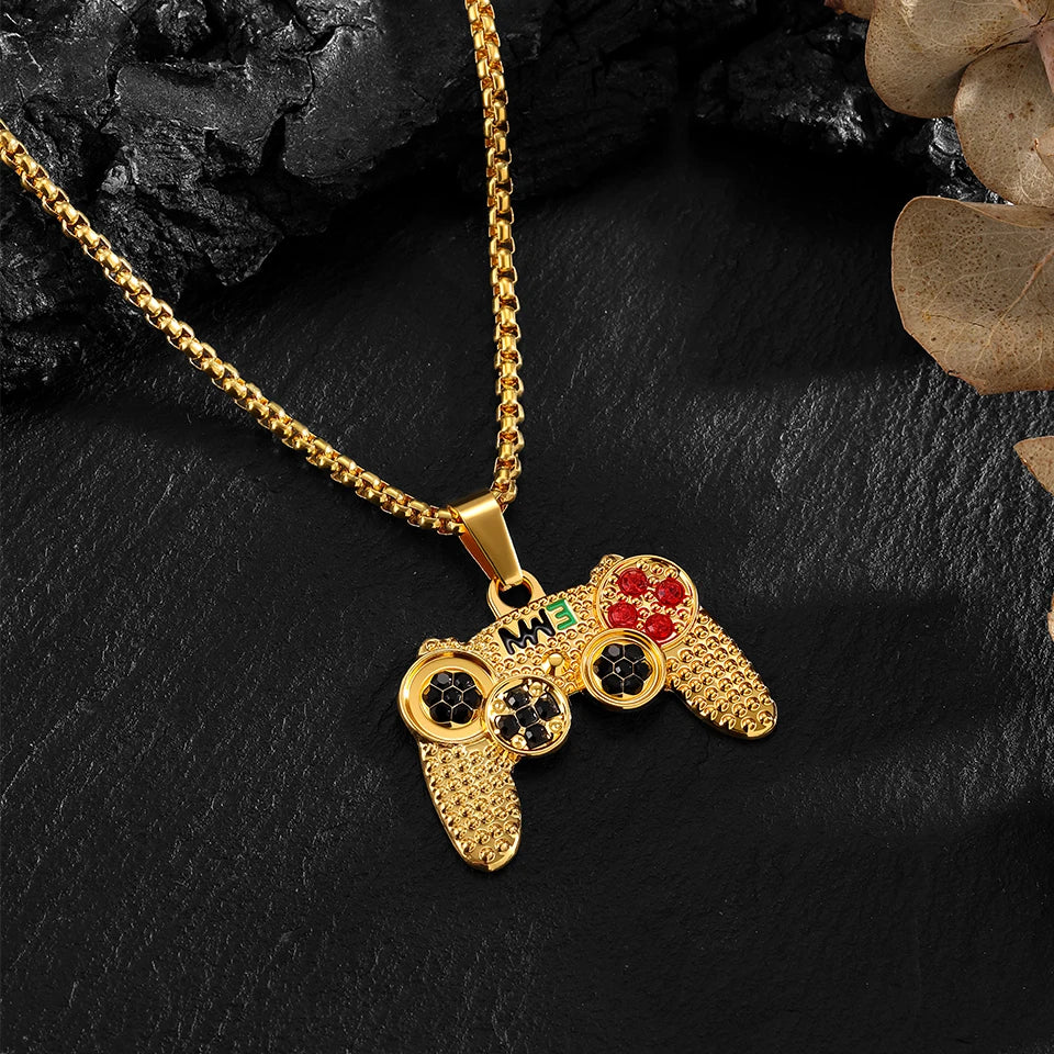 2Piece Set Hip Hop Statement Stainless Steel Poker Card Ace of Spades Necklace For Women Men Pendant Chain Playing Cards Jewelry