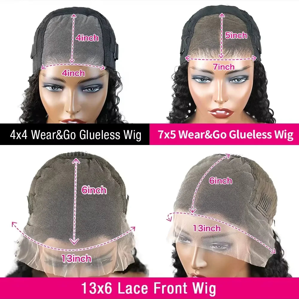 Kinky Curly Wigs 13x6 HD Lace Frontal Wig Glueless Human Hair 4C Afro Curly Lace Front Human Hair Wigs 4x4 HD Lace Closure Wigs