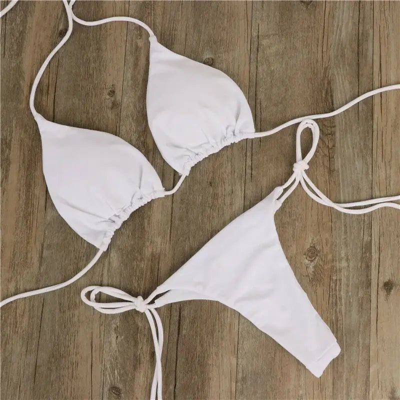 Summer Swimsuit Women Sexy Bikini Set Push-up Padded Bra Thong Two Pieces Swimwear Beachwear Bathing Suit female sexy swimsuits