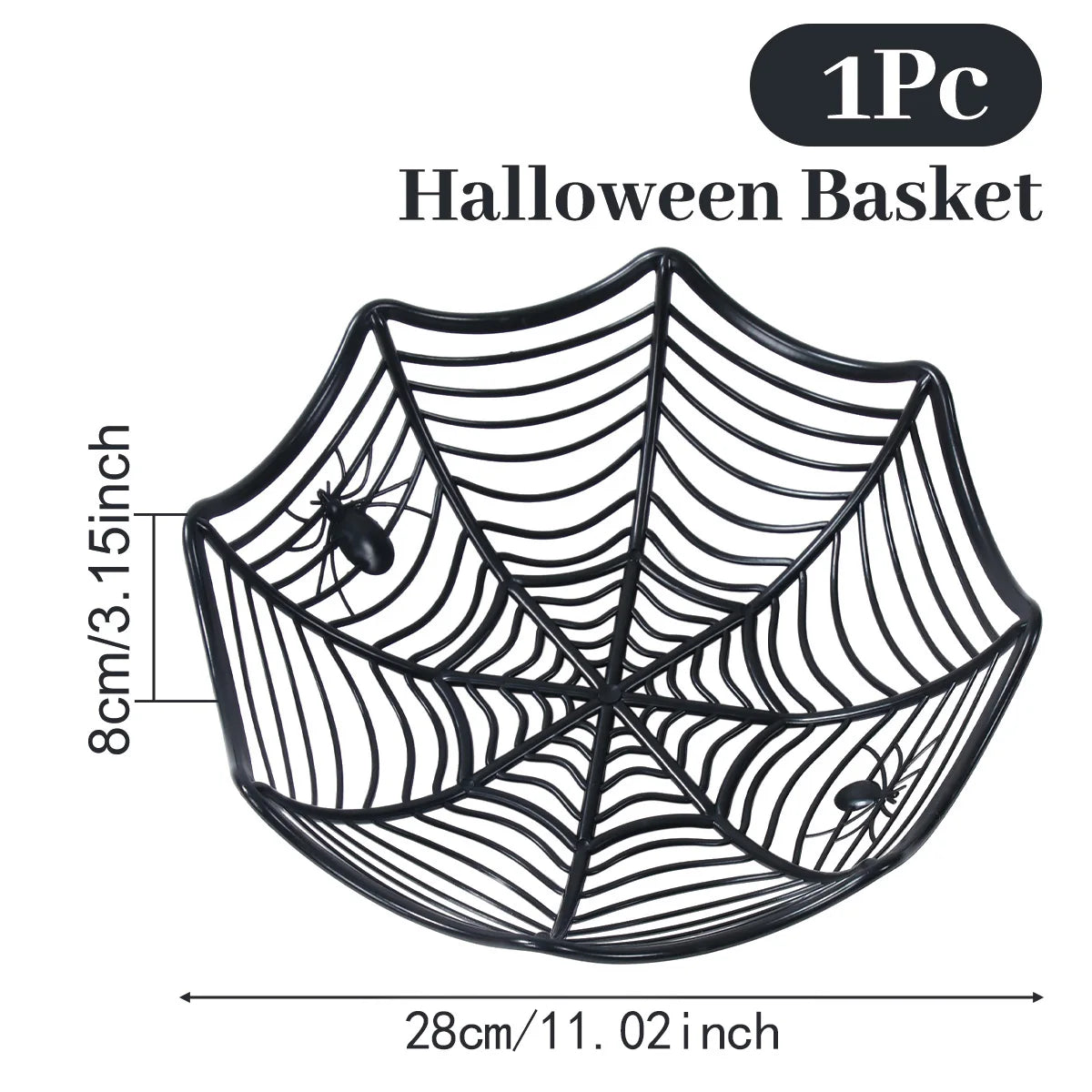 Halloween Spider Web Dessert Basket Halloween Party Decor 2025 Candy Bowl Haunted House Trick or Treat Party Supplies Snack Tray