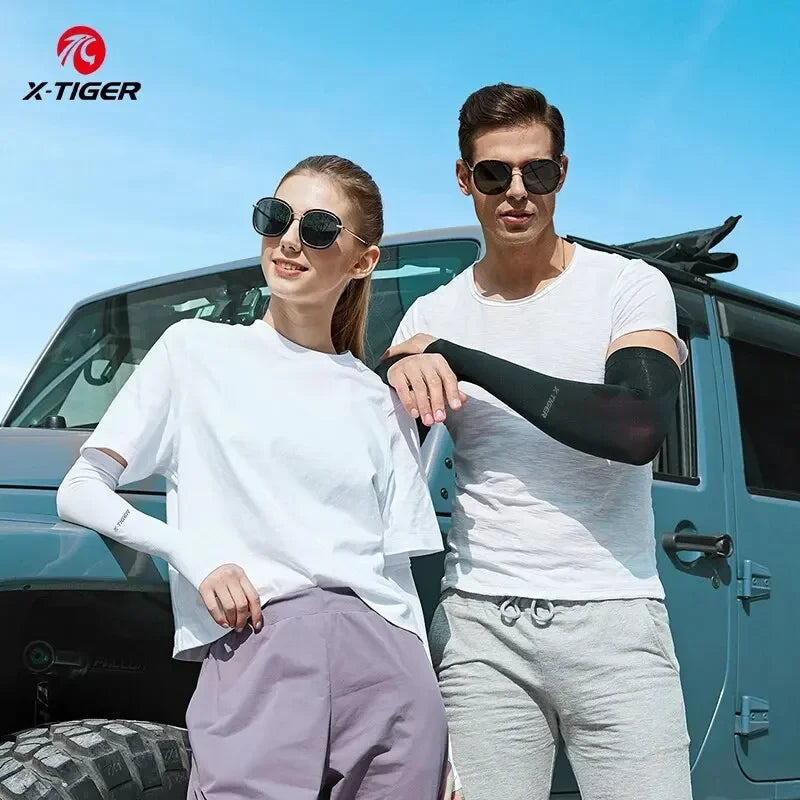 X-TIGER Ice Silk Arm Sleeves Sports Cycling Outdoor Travel Fitness Arm Sleeves Gloves Sleeves Arm Sleeves Cycling Accessories