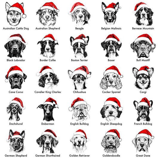 Christmas Puppy Print Polyester Round Neck Unisex Sweatshirt