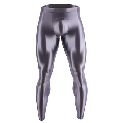 Shiny Men's Tight Pants Are Glossy And Silky