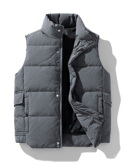 Vest Thickened Warm Down Vest Shopping Mall Couple Stand Collar