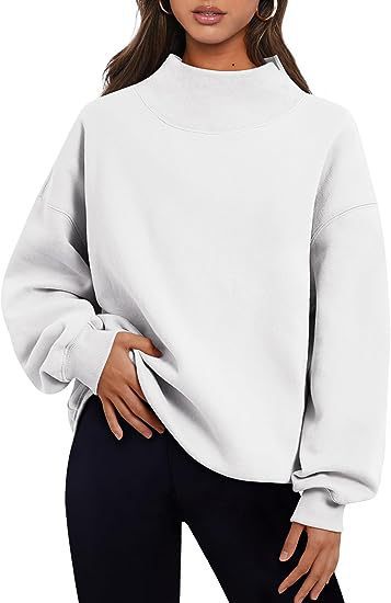 Women's Casual Style Fleece Thick Half Turtleneck Loose Sweater