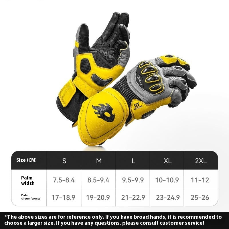 Glove Motorcycle Track Carbon Fiber Long
