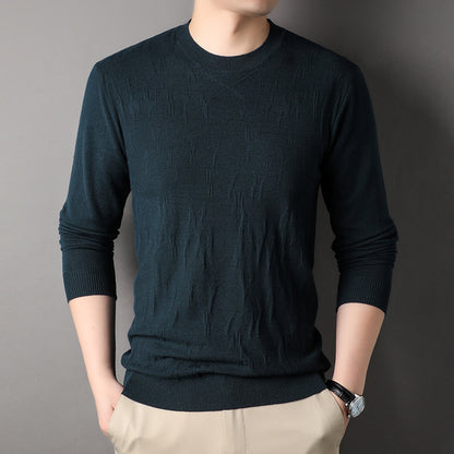 Spring And Autumn Men's Solid Color Sweater