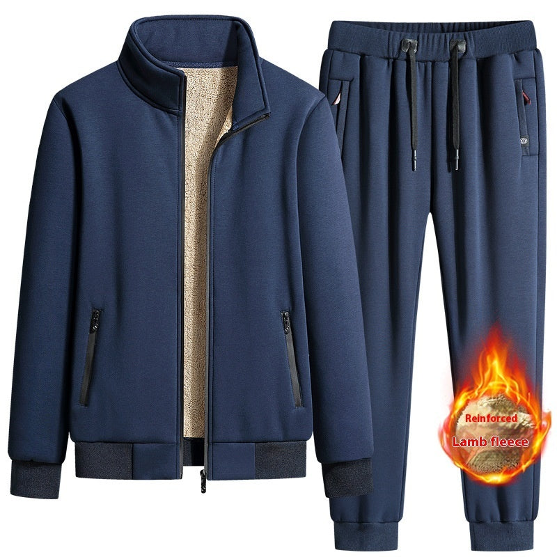 Men's Casual Lambswool Cotton Winter Fleece Plus Size