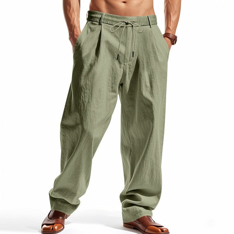 Simple Trendy Wide-leg Beach Sports Trousers For Men