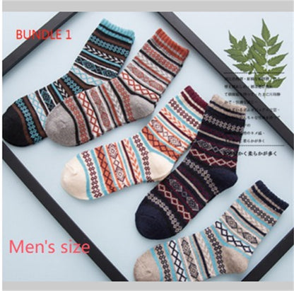 Winter Thick Warm Stripe Wool Socks Casual Sock Business Socks