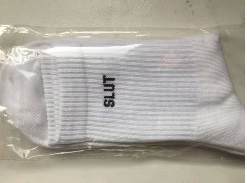 Hot Sale English Letters FUCK Letters Cotton Sock