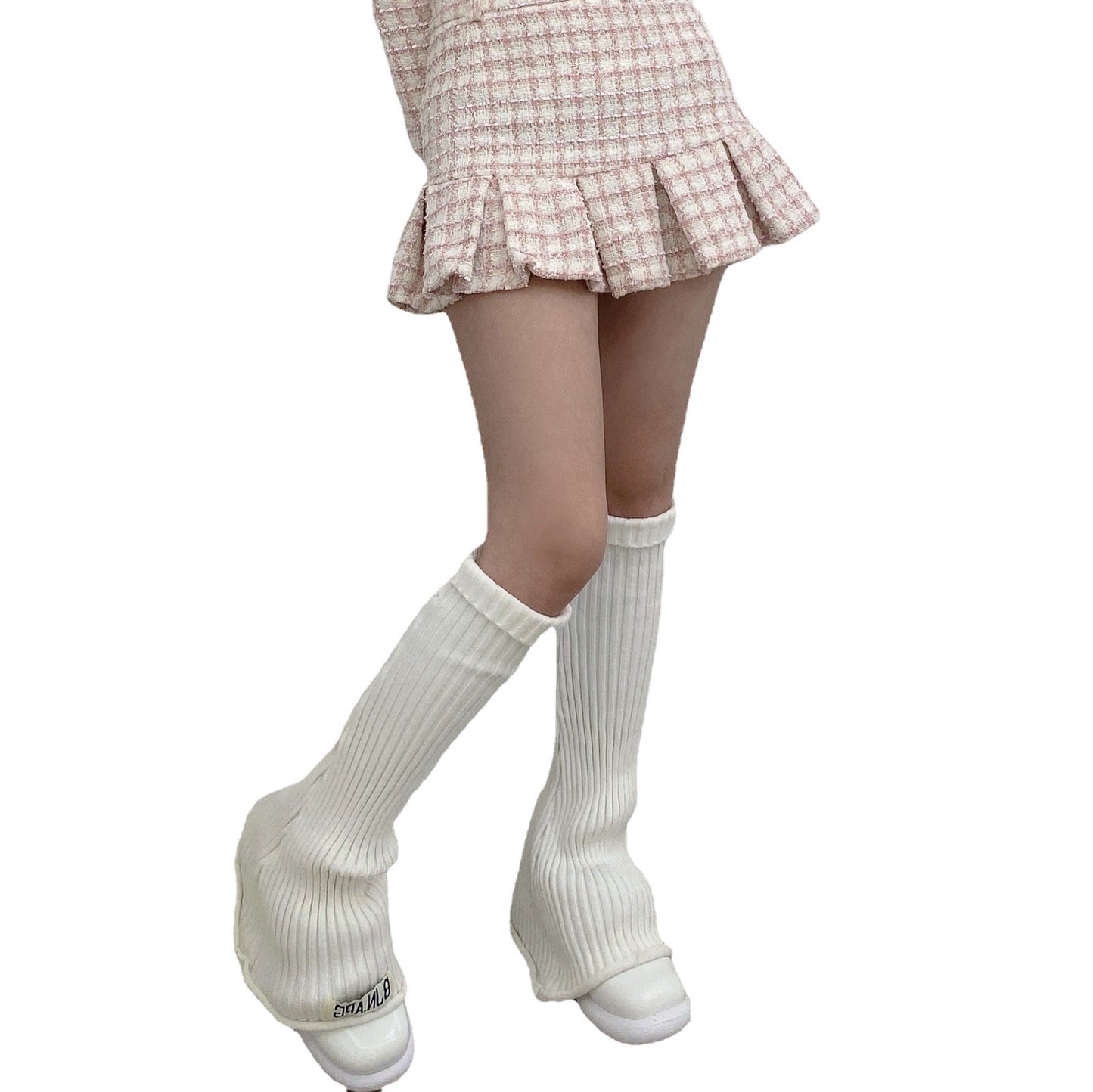 Vintage Flared Knit Striped Wool Wide Leg Socks
