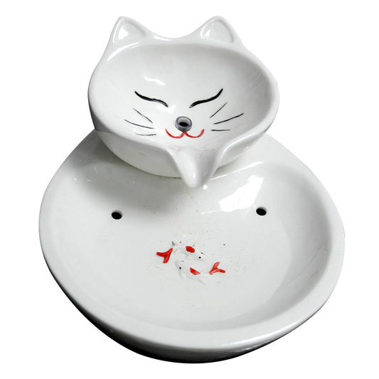 Ceramic Pet Cat Water Dispenser Automatic Circulation