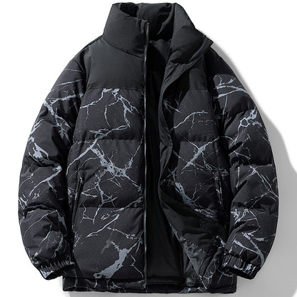 Cold-proof Stand Collar Winter Cotton Coat For Men