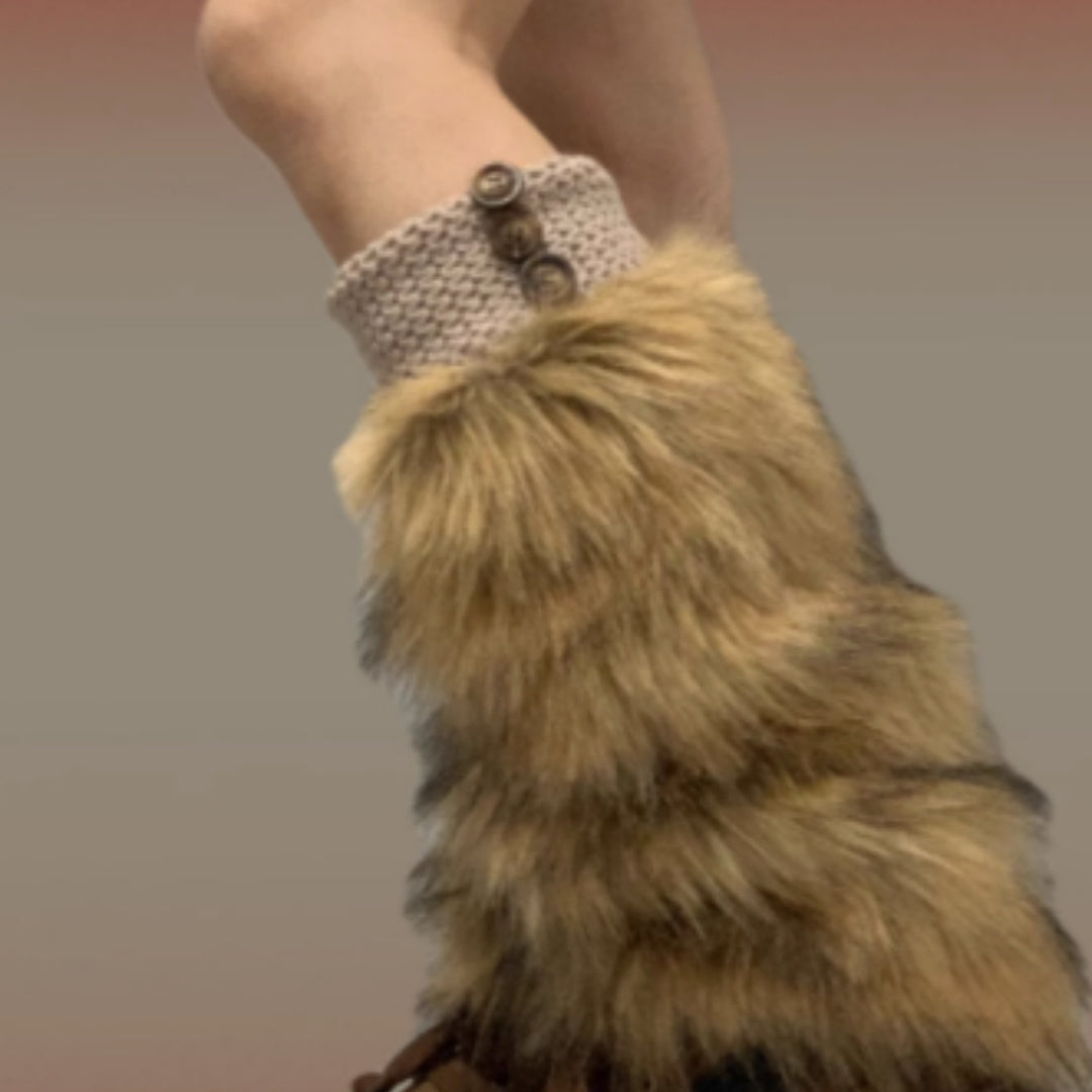 Warm Sock Covers Imitating Fur, Fluffy, Sweet, Cool, And Spicy Girls
