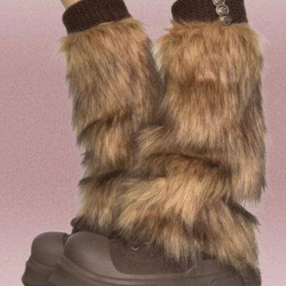 Warm Sock Covers Imitating Fur, Fluffy, Sweet, Cool, And Spicy Girls