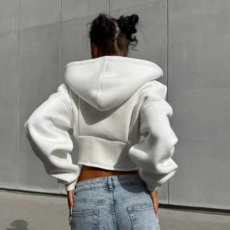 Zipper Hoodie Cardigan Y2K Ins Fashion Street Long-sleeved Corset Jacket Women's Clothing