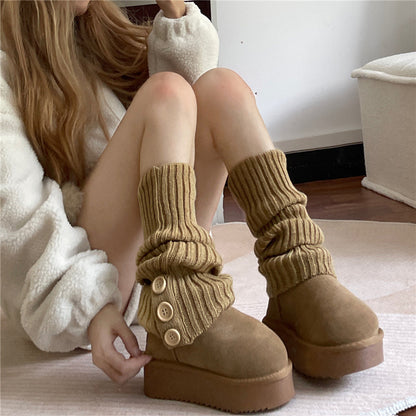 Women's Mid-calf Japanese Thickened Knitting Foot Sock