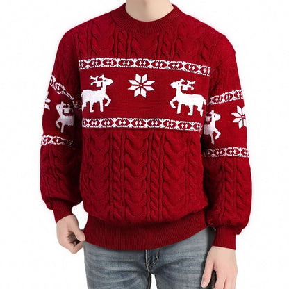 Round Neck Sweater Coat Men's Knitwear