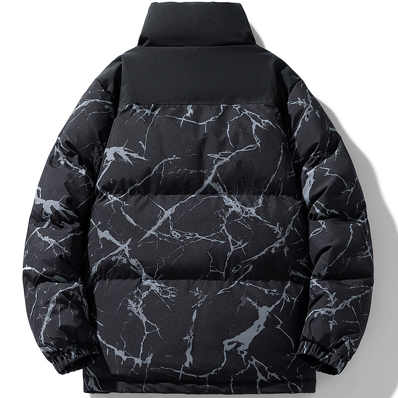 Cold-proof Stand Collar Winter Cotton Coat For Men