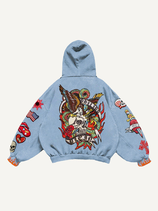 Fashion Casual Printed Polyester Sweater