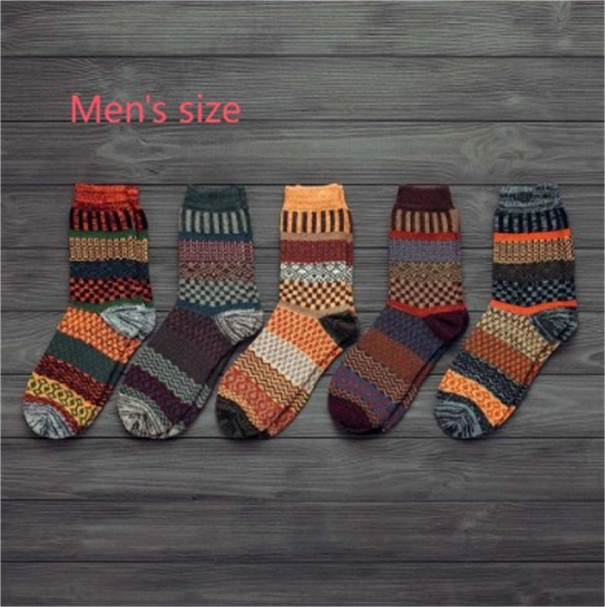 Winter Thick Warm Stripe Wool Socks Casual Sock Business Socks