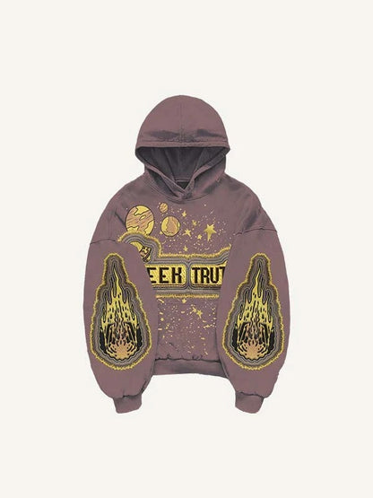 Fashion Casual Printed Polyester Sweater
