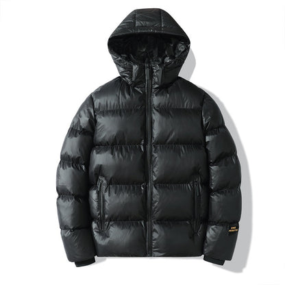Solid Color American Loose Cotton Jacket With Hood