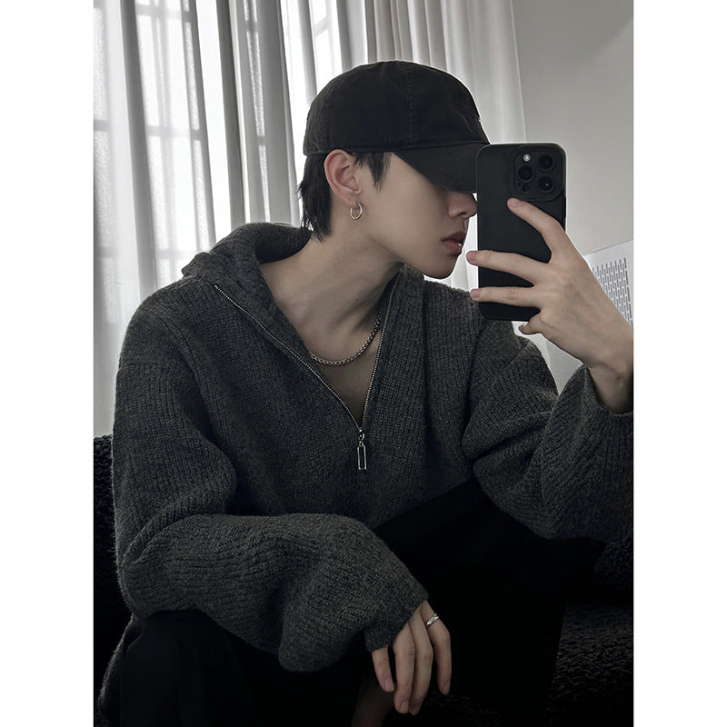 Knitted Sweater High-grade Baggy Coat
