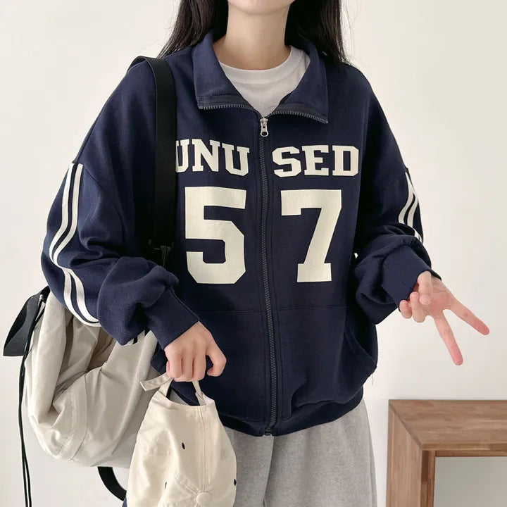 Design Sense Niche Couple Coat High Street Two Bars Raglan